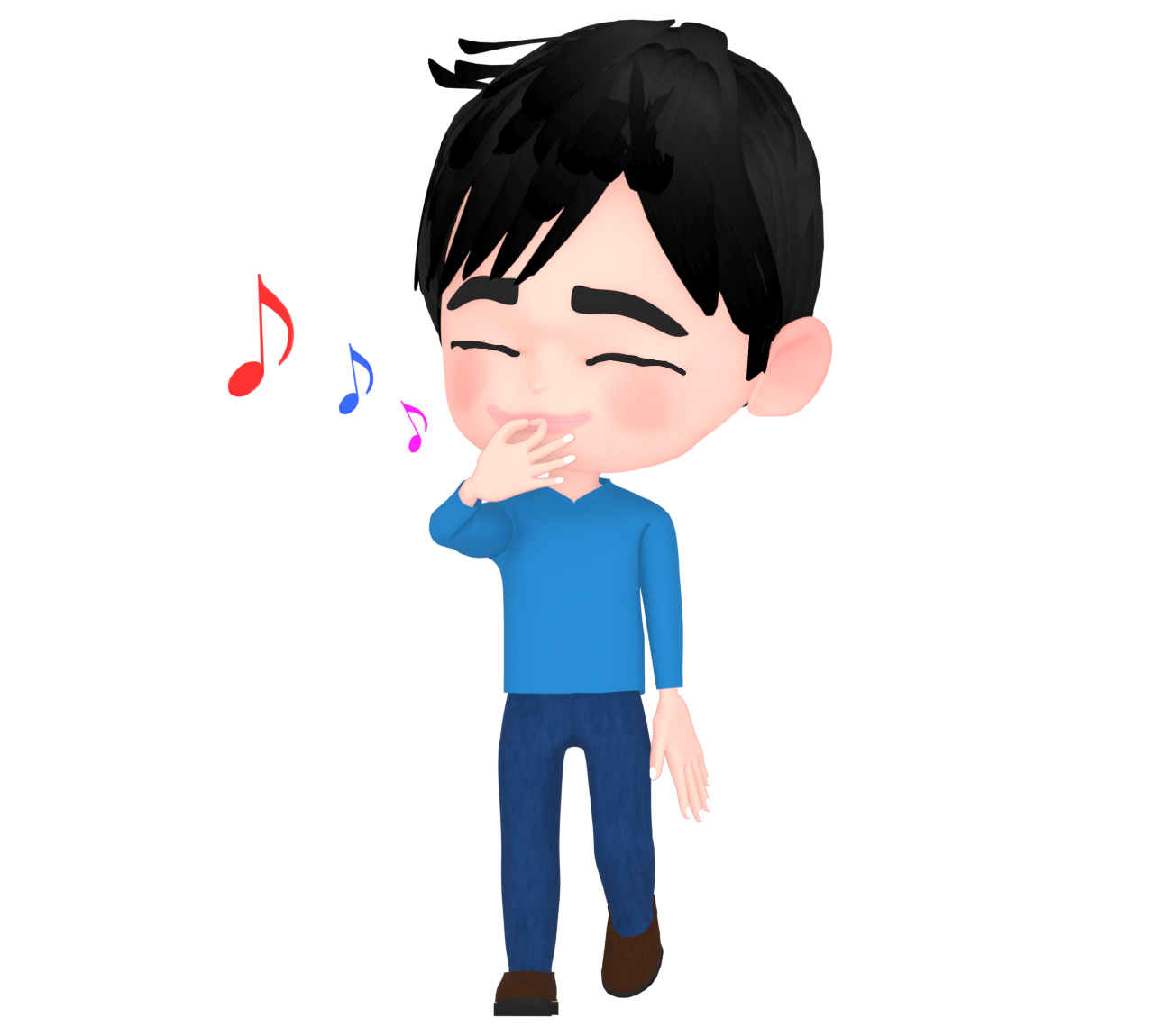 歩きながら指笛を吹く人のイラスト 9 歩きながら指笛を吹く人のイラスト