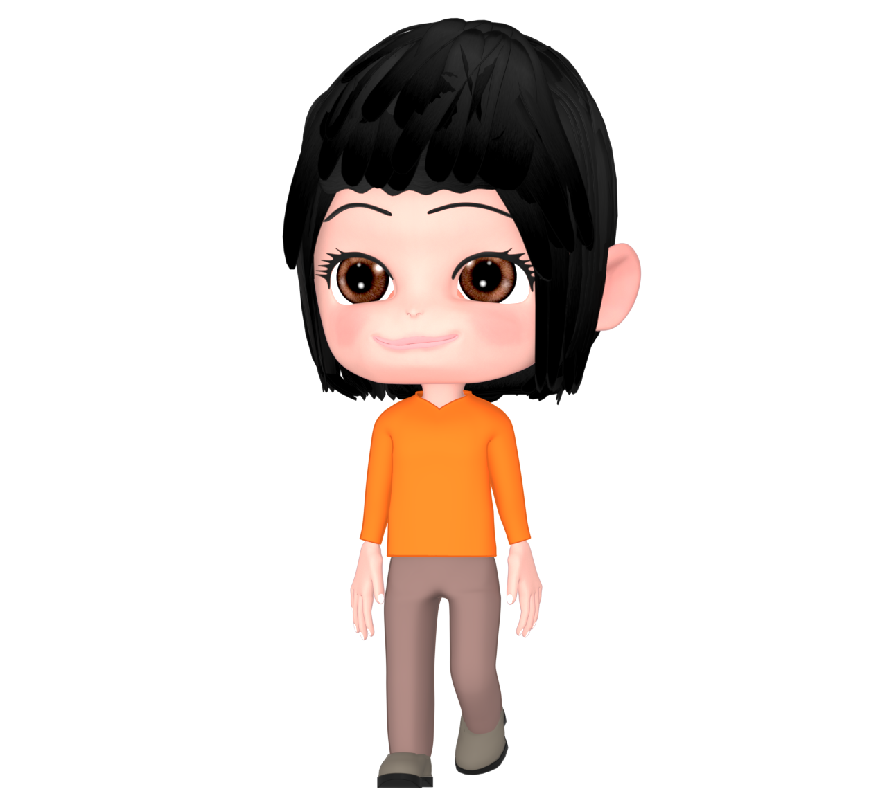 歩く女性のイラスト