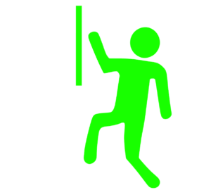 壁を登る人のマーク