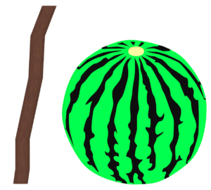 スイカ割りのイラスト