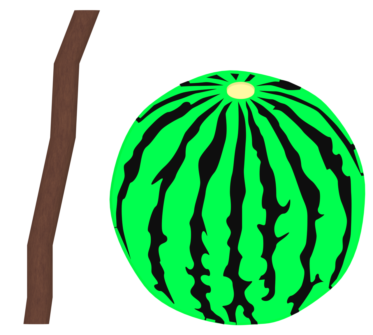 スイカ割りのイラスト