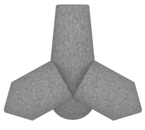 テトラポッドのイラスト（消波ブロック）