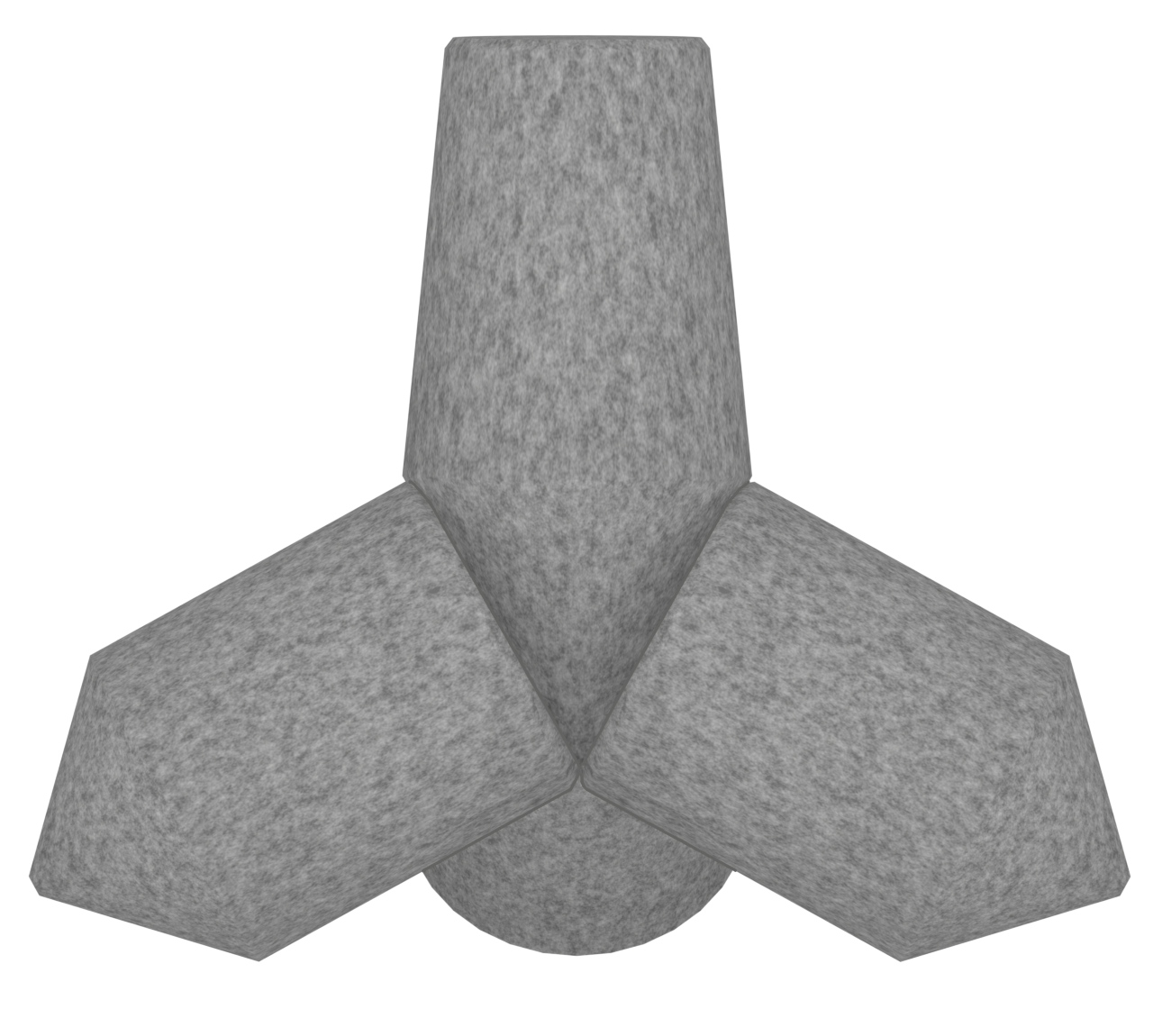 テトラポッドのイラスト（消波ブロック）