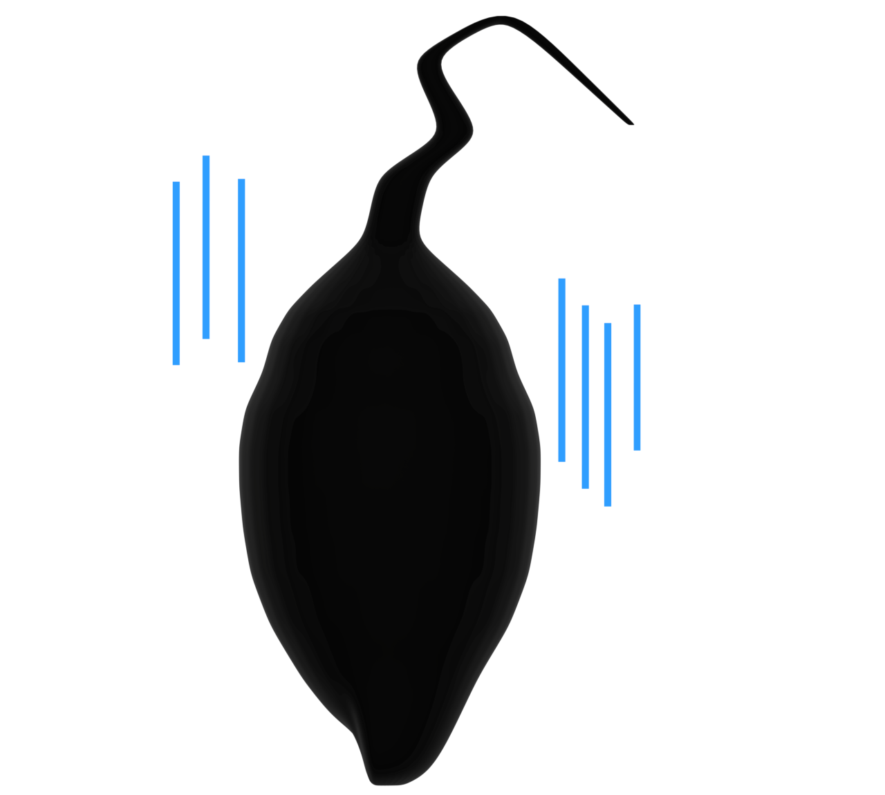 弱った毛根のイラスト
