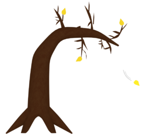 弱った木のイラスト