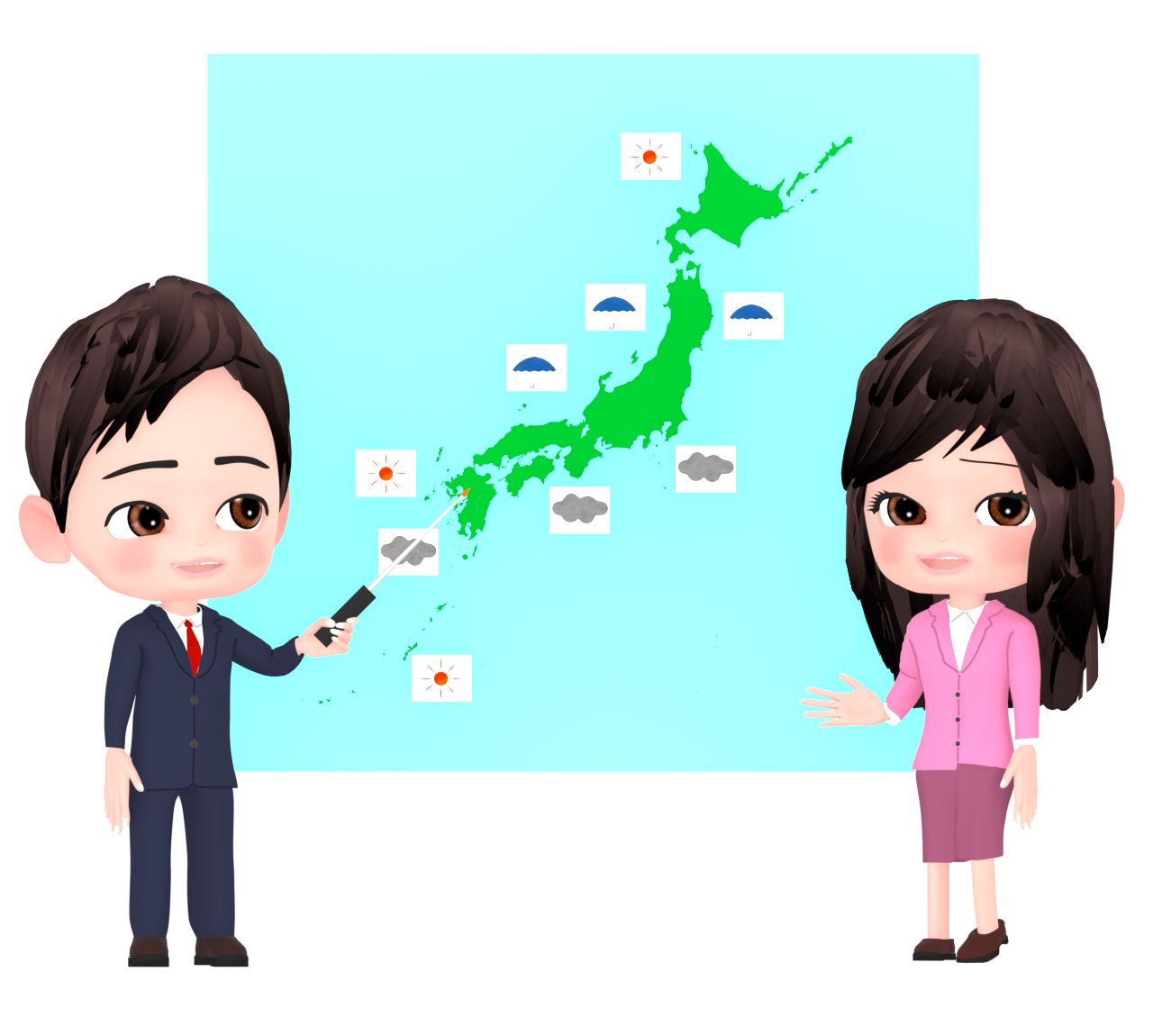 天気予報のイラスト
