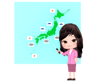 気象予報士の女性のイラスト