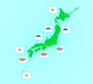 天気図のイラスト