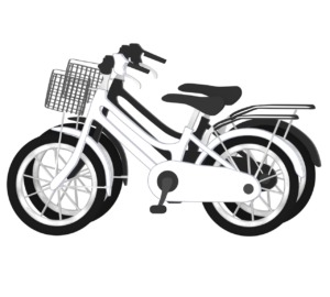 並ぶ自転車のイラスト