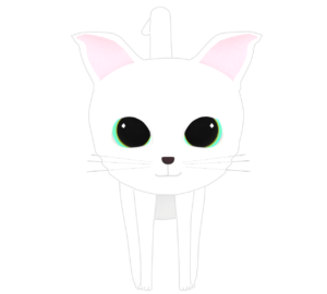 白猫のイラスト