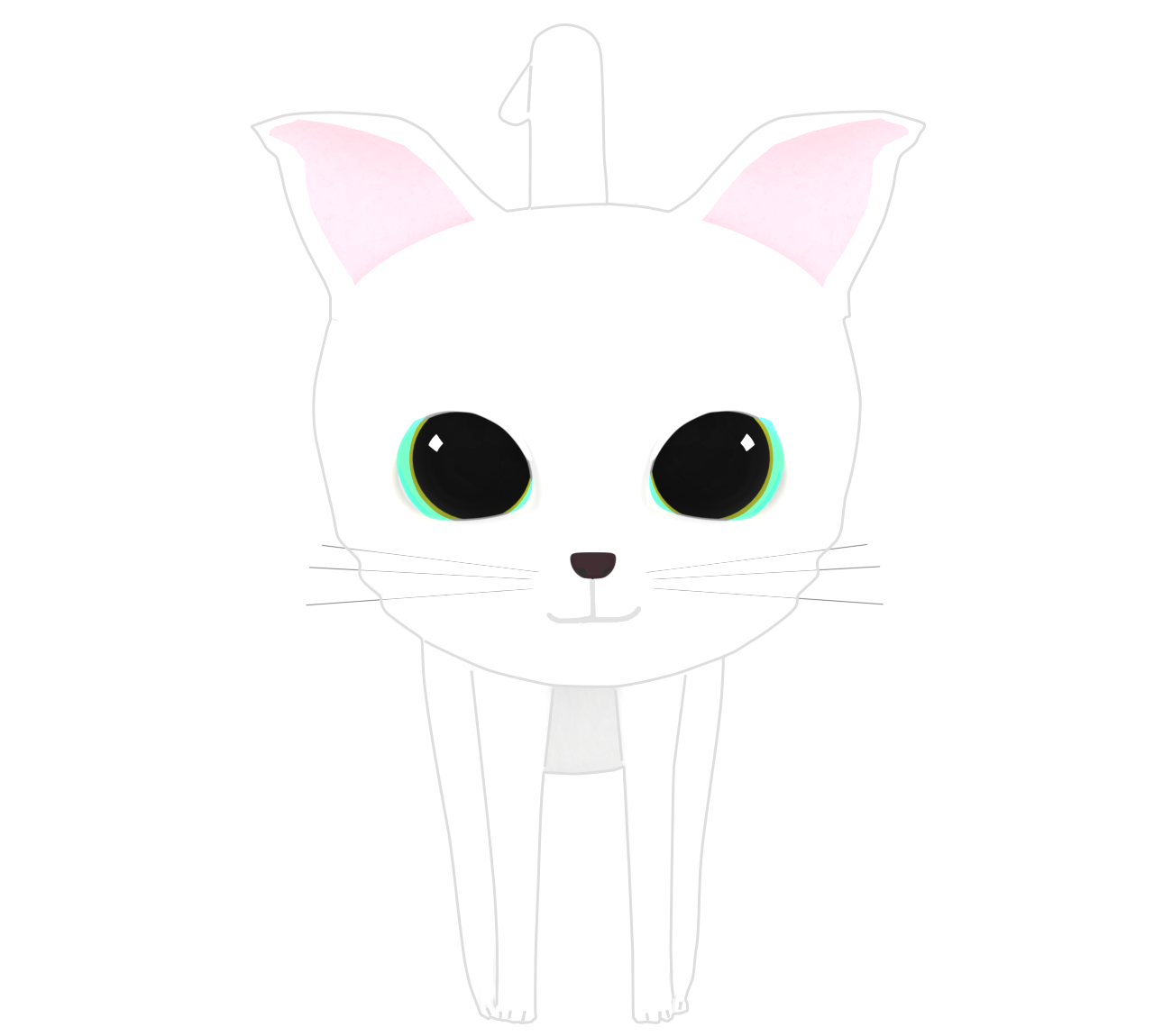 白猫のイラスト