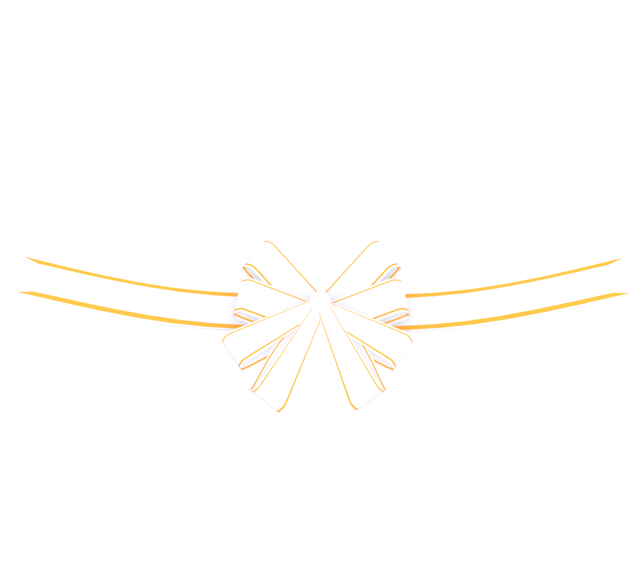白色のお祝いリボンのイラスト