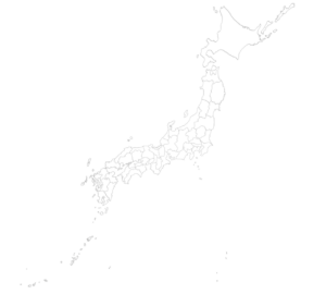 白抜きの日本地図のイラスト