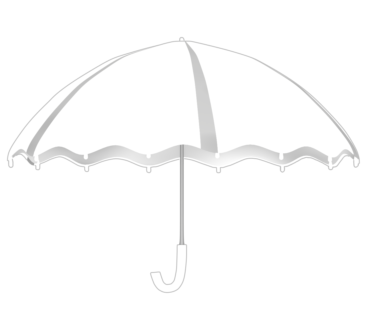 白色の傘のイラスト