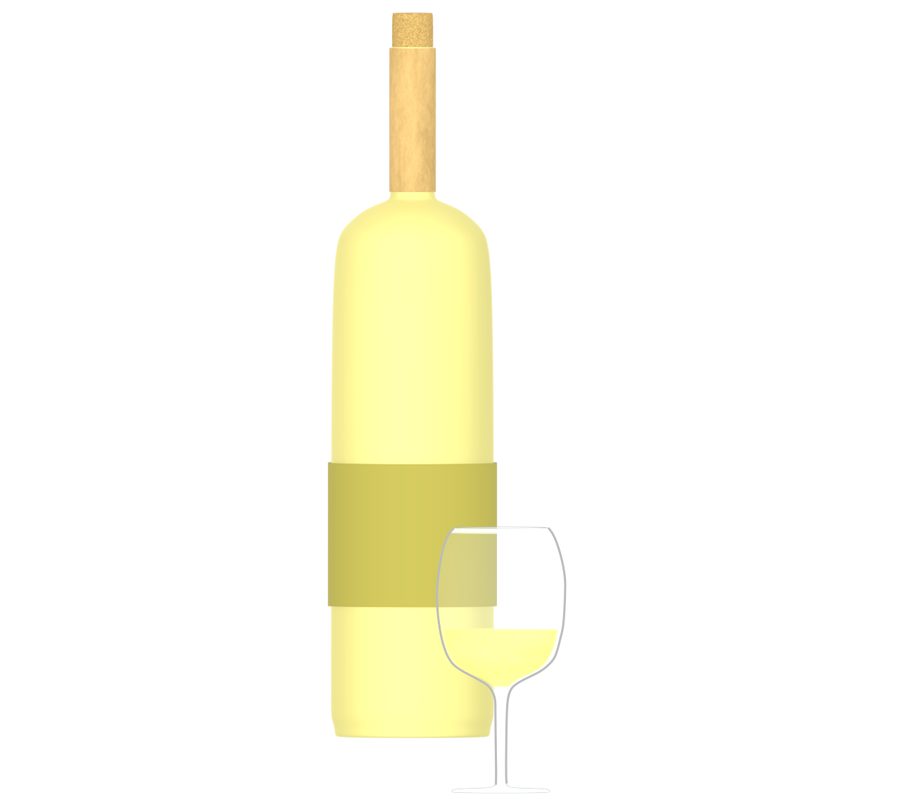 白ワインのイラスト