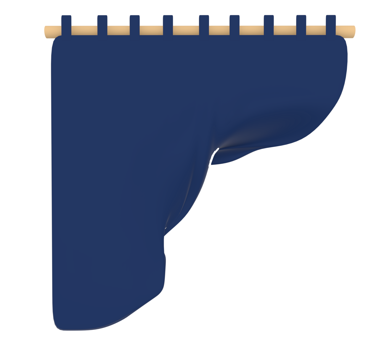 風に靡く暖簾のイラスト