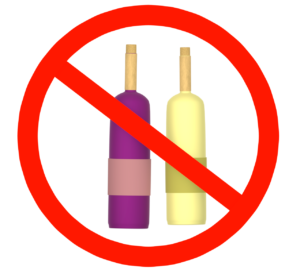 ワインを禁止するマーク