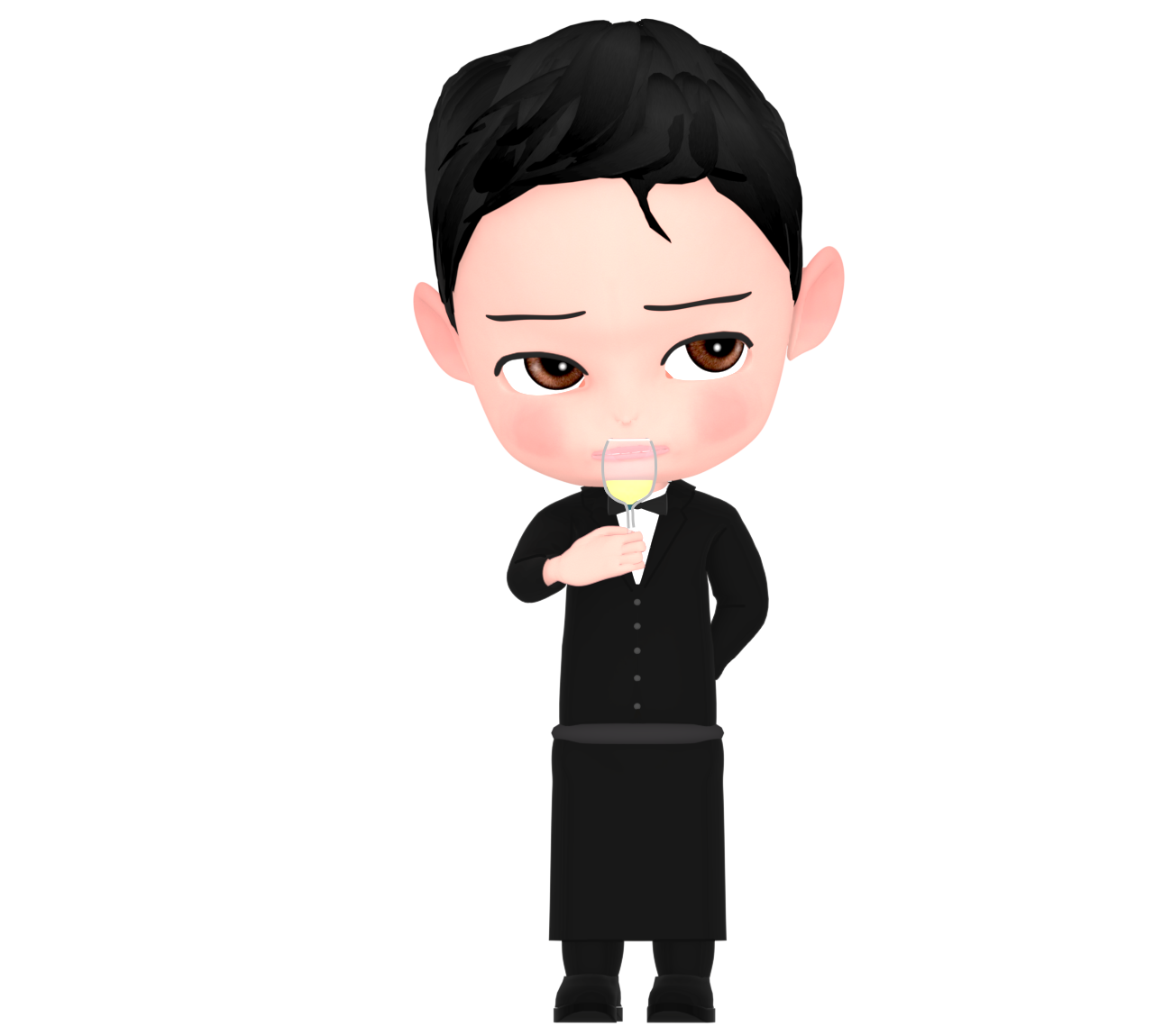 ワインのテイスティングで考えるイラスト