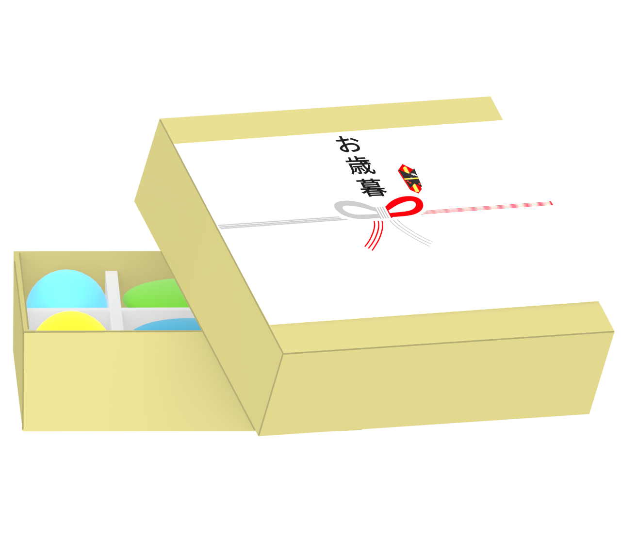 冬のお歳暮のイラスト