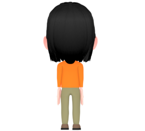 女性の後ろ姿のイラスト