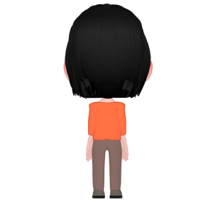 女性の後ろ姿のイラスト