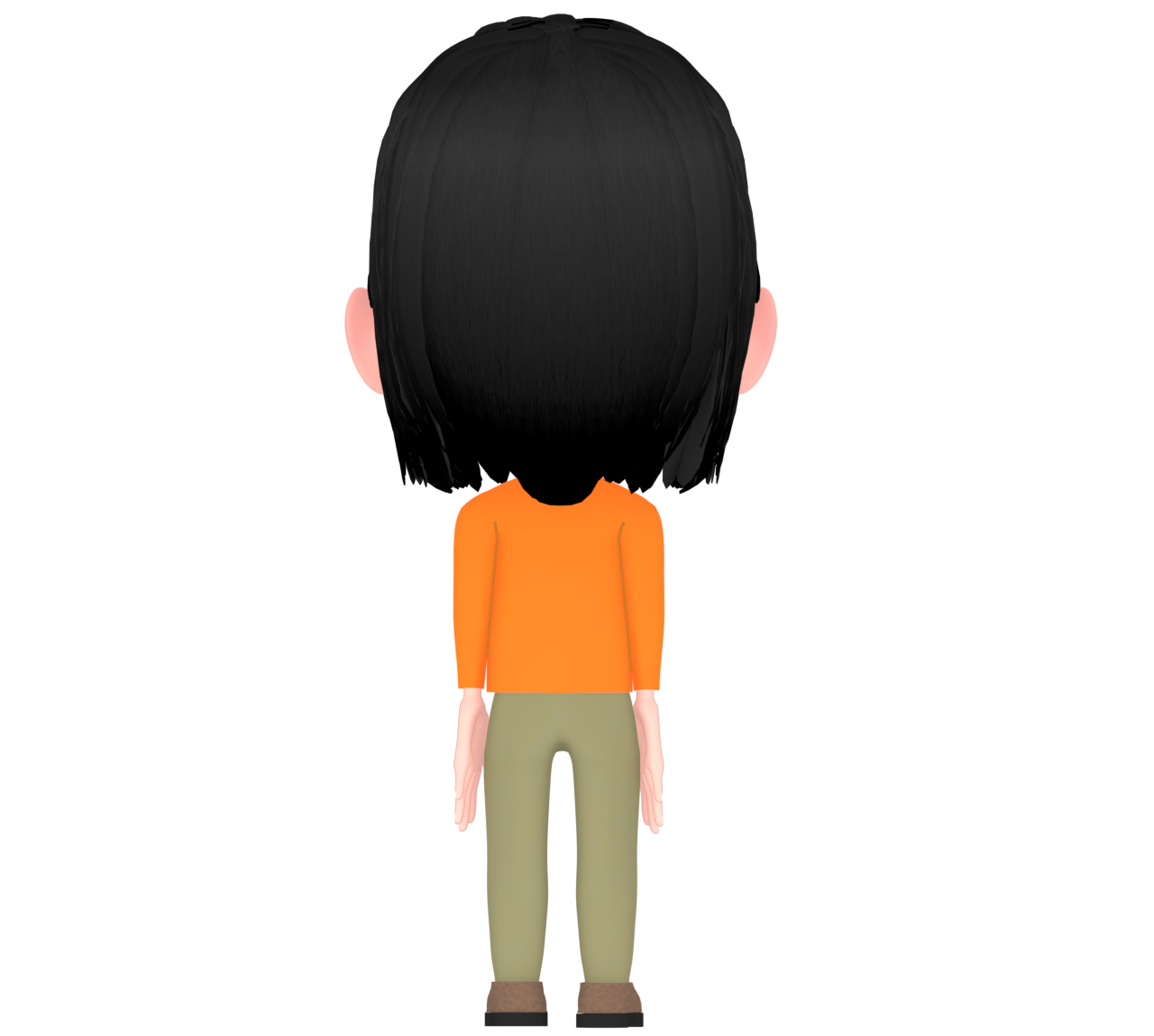 女性の後ろ姿のイラスト