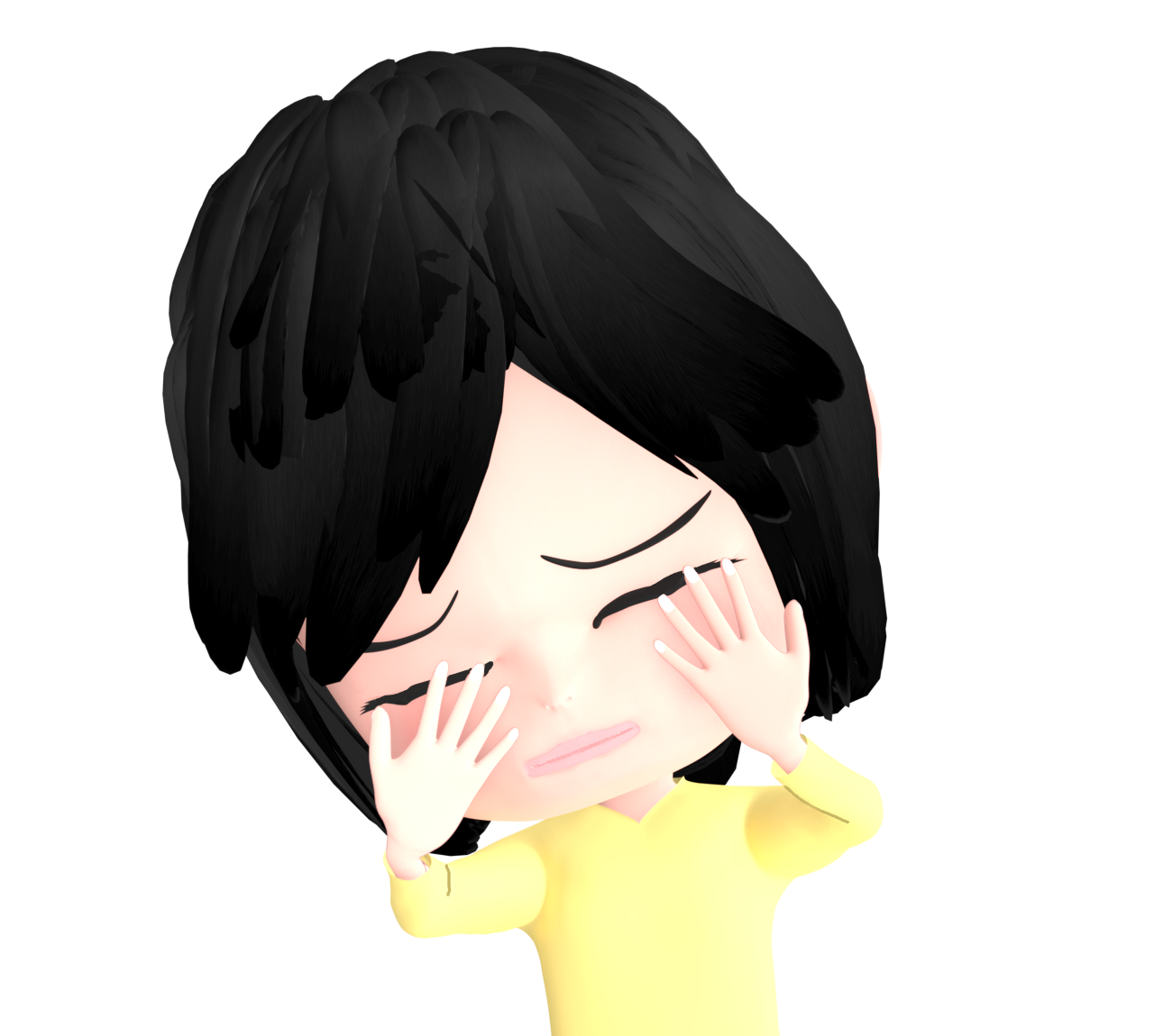 強い光を浴びる女性のイラスト