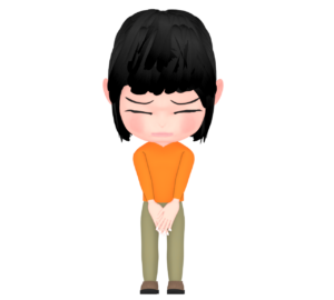 頭を下げる女性のイラスト