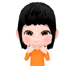笑いをこらえる女性のイラスト