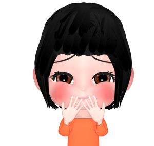 笑いをこらえる女性のイラスト