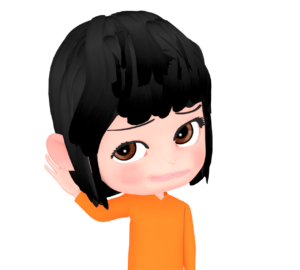 小さな声に聞き耳を立てる女性のイラスト
