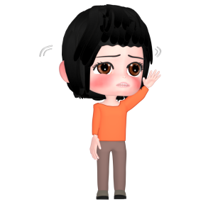 キョロキョロと周りを見渡す女性のイラスト