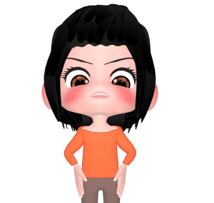 上から見下ろす女性のイラスト