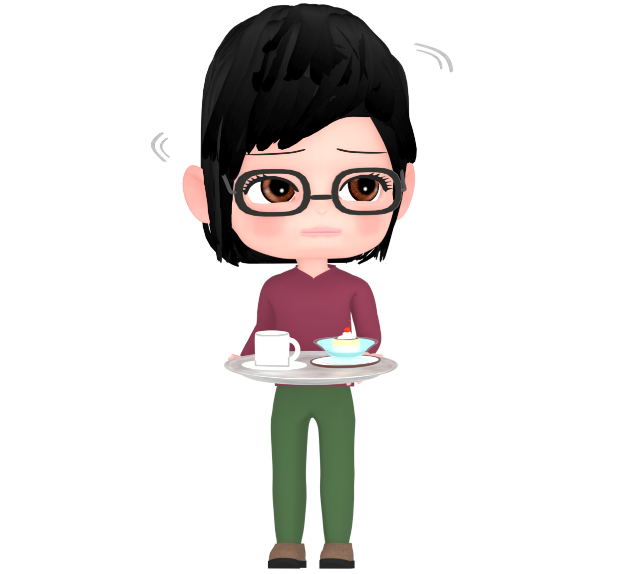 喫茶店で席を探す女性のイラスト 8 喫茶店で席を探す女性のイラスト