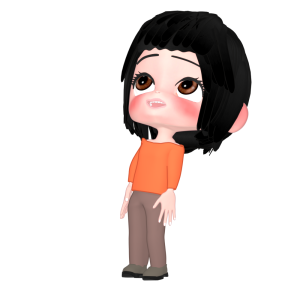 空を見上げる女性のイラスト