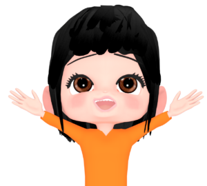 天を仰ぐ女性のイラスト