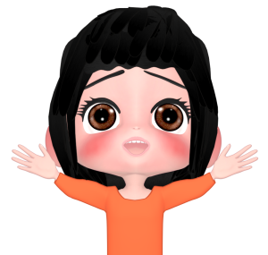 天を仰ぐ女性のイラスト