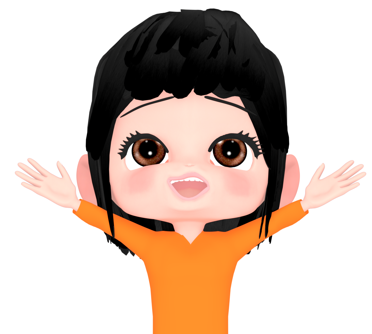 天を仰ぐ女性のイラスト