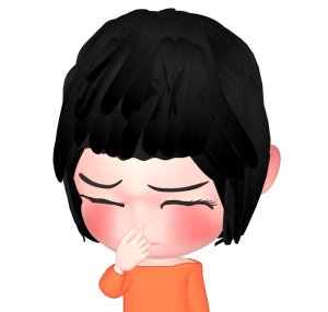 鼻をつまむ女性のイラスト