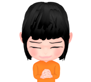両手を握って祈る女性のイラスト
