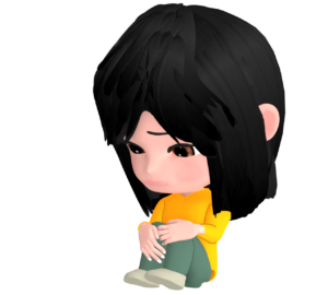 元気がない女性のイラスト