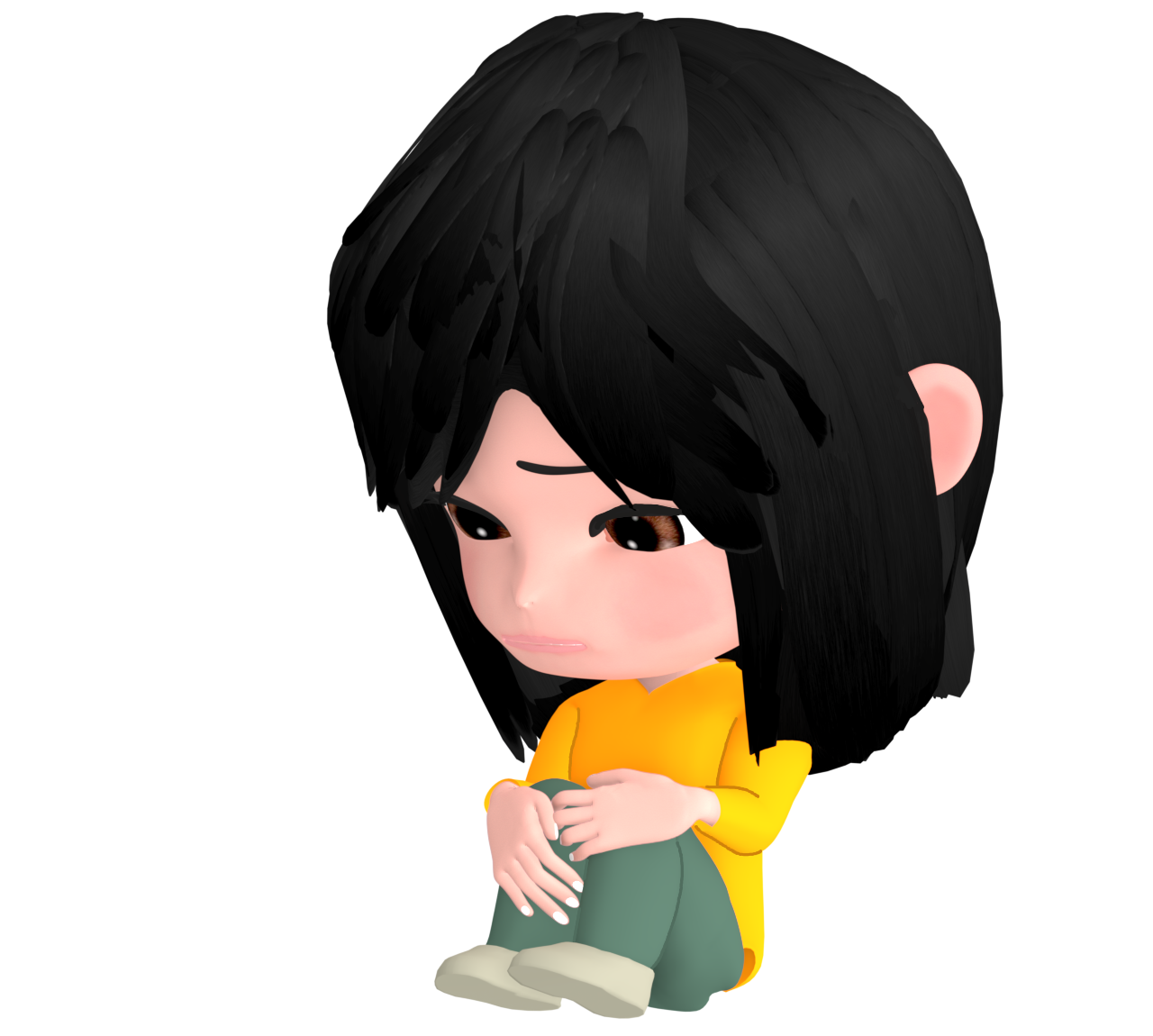 元気がない女性のイラスト