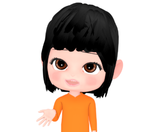 話しかける女性のイラスト