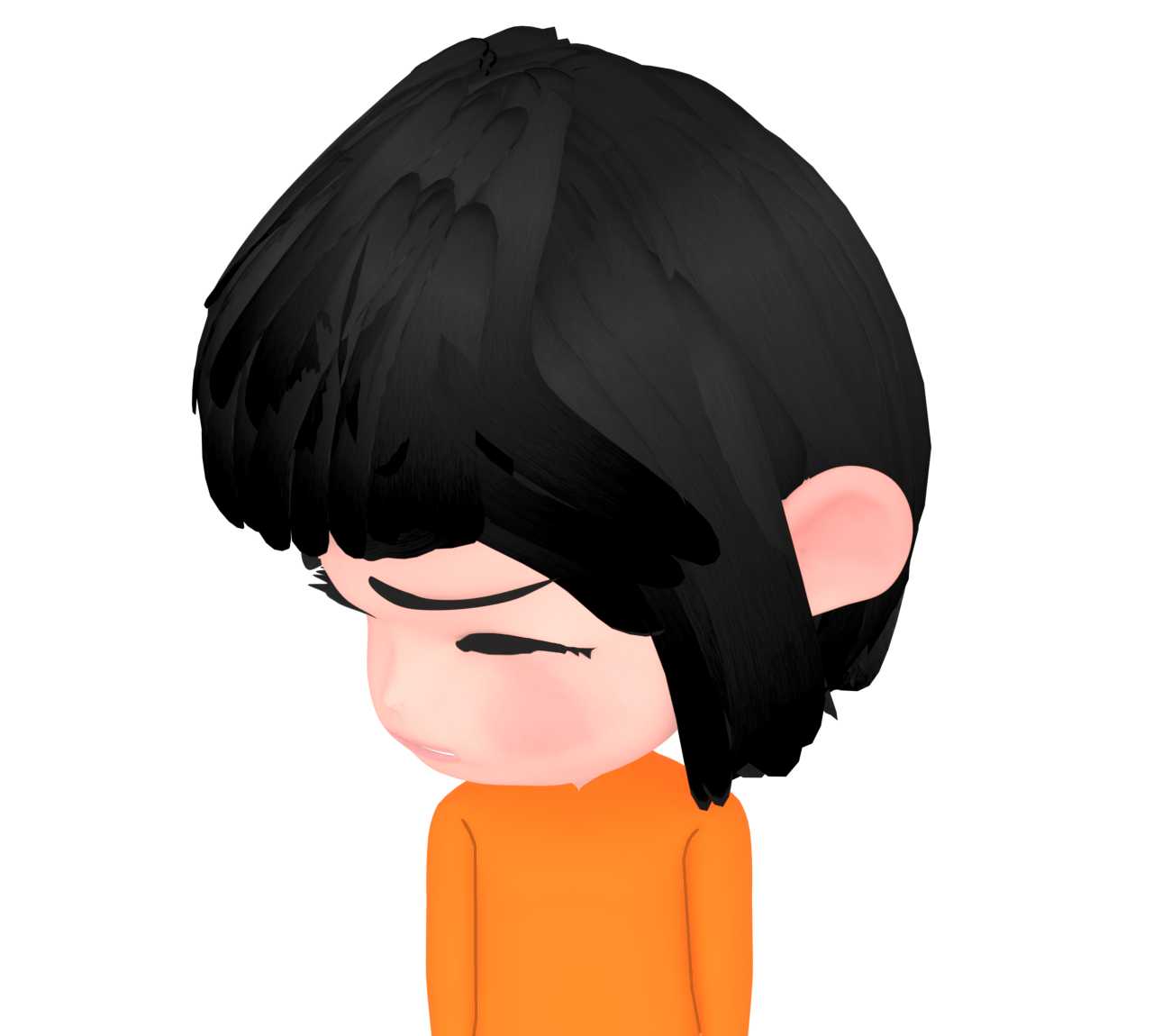 顔を背ける女性のイラスト
