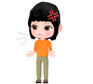 厳しく叱る女性のイラスト