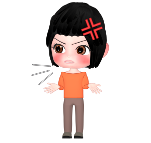 厳しく叱る女性のイラスト