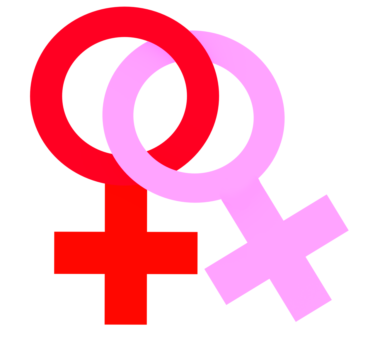女性と女性のマーク（レズビアン）