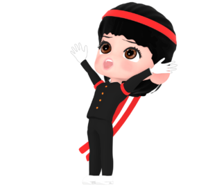 女子応援団のイラスト