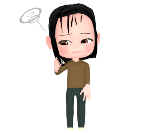 薄毛に悩む女性のイラスト