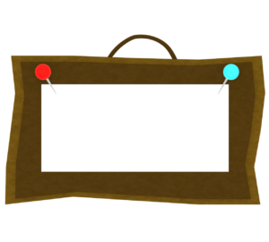 木の板看板のイラスト